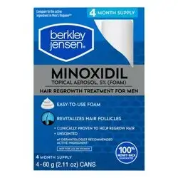 BREKLEY JENSEN MINOXIDIL TOPICAL AEROSOL 4 BOTTLES 5%