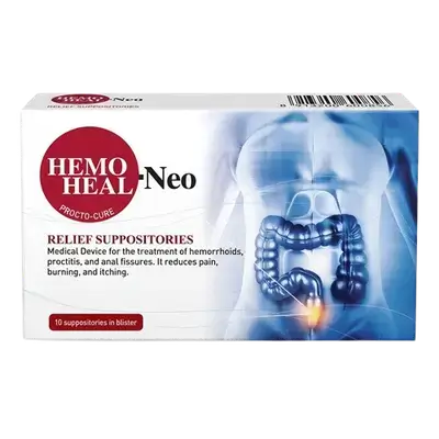 HEMO HEAL Neo for The Treatment of Hemorrhoids 10 Suppositories _ LABOMAR