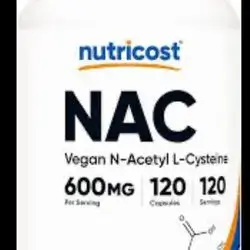 nutricost NAC Nutrition N-Acetyl L-Cysteine 600 mg - 120 Capsules