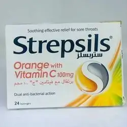 Strepsis Orange with Vitamin C100MG 24Lozenges
