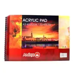 Amigo Acrylic Pad A3 400gsm 12 Sheets