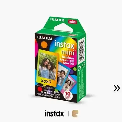 FUJIFILM Instax Mini Rainbow Instant Film Sheets 10Pcs (10x1) for Mini Cameras