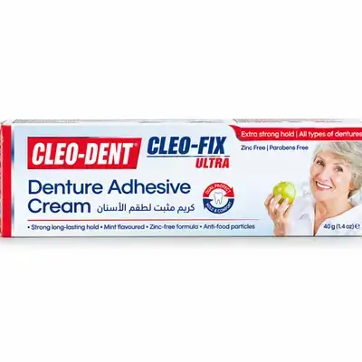 Cleo-dent denture adhesive cream 40g