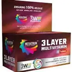 Meratrum 3 layers enhanced effect Multivitamins - 30tabs -Switzerland