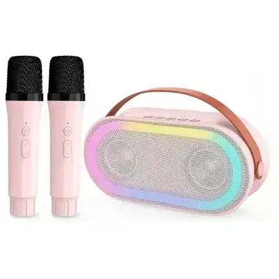 P6 Portable Bluetooth Speaker with Karaoke Mic – Pink / White / Blue