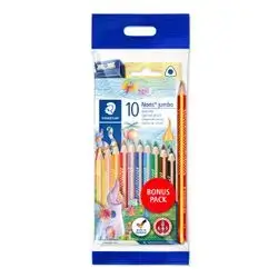 Noris Jumbo Colored Pencils Bouns Pack-10 Colours