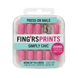 Press-On Nails Simply Chic 31030 PRETTY IN PINK _ Fing'rs Prints