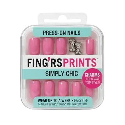 Press-On Nails Simply Chic 31030 PRETTY IN PINK _ Fing'rs Prints