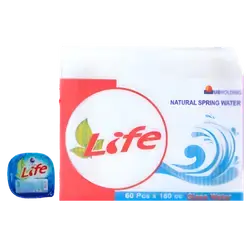 LIFE GLASS WATER NATURAL SPRING WATER 180 PCS