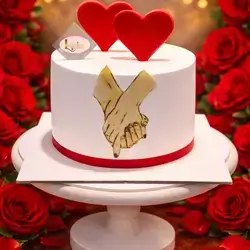 Valentine’s Cake Inside Vanilla Heart Model