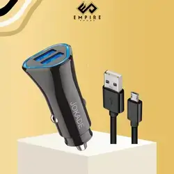 JOKADE Dual USB-A Port 3.4A with Micro-USB Cable