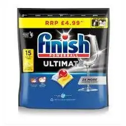 Finish Ultimate All In One Dishwasher Tablets Lemon - 15 Tabs