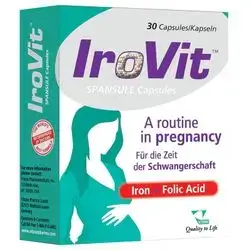 IroVit 30 SPANSULE Capsules Iron+Folic Acid 