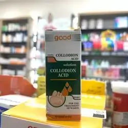 Collodion acid good for treatment of warts and corn