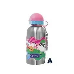 350ml Stainless Steel Baby Water Bottle (B-NEW YORK) - Pink