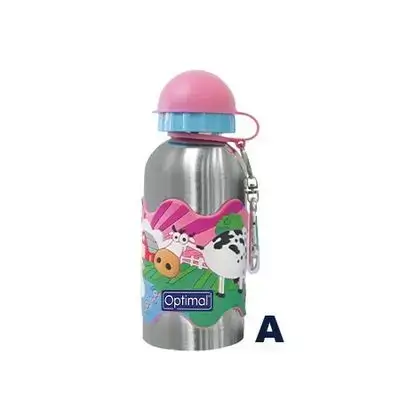 350ml Stainless Steel Baby Water Bottle (B-NEW YORK) - Pink