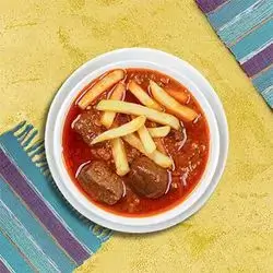 Minced Meat Broth With Fries 