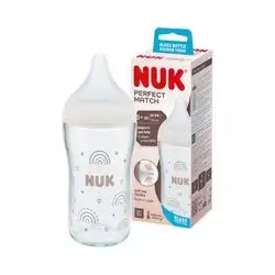 NUK Perfect Match 3+m silicone (Glass bottele 230ml)