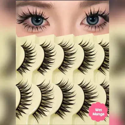 Asiteo 5 Pairs Spiky Anime Eyelashes