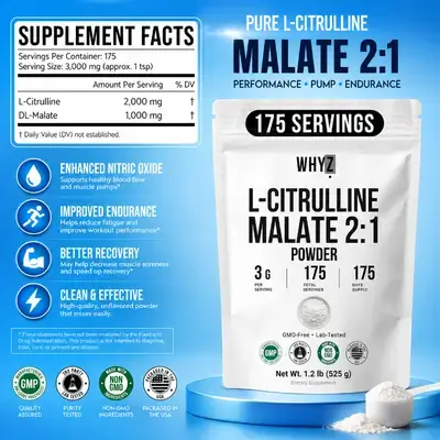 L-Citrulline Malate, 2 : 1, Unflavored, L Citrulline Malate, Nitrate-Rich, Dissolves Easily, Citrulline, Pure Amino Acid, L Citrulline, Endurance & Strength, PUMP, Nitric Oxide, 1.2 lb(525g), l citrulline 