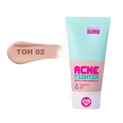 Acne Fighter Matte & Cover Foundation 02 25ml _ BEAUTY BOMB