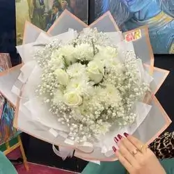 White Rose Flower Bouquet