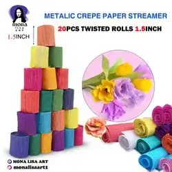 Metallic Crepe Steamer 20pcs-1.5inch
