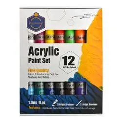 Acrylic Paint Set 30ml - 12 Pcs