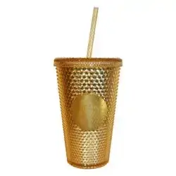Starbucks Reusable Cold Cup Bling Gold Edition – Cold Drinks