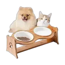 Wooden Raised Bowl