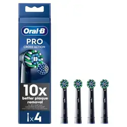 (1 head) Oral B Pro Cross Action E-Toothbrush Head Black