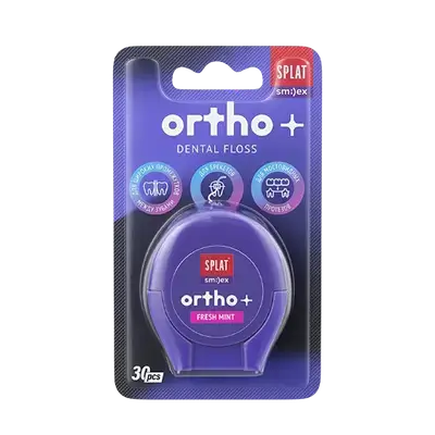Ortho+ Dental Floss Fresh Mint 30Pcs _ SPLAT