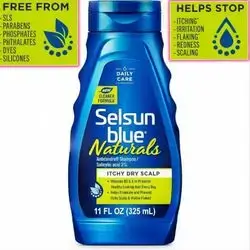 Selsun Blue Naturals Itchy Dry Scalp Antidandruff Shampoo, Extra-Hydrating Formula With Vitamins B3 and E, Salicylic Acid, 11 fl. oz. / 325 ml