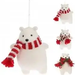 Koopman Polar Bear Hang Deco 13Cm 3Ass