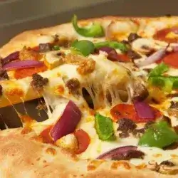 Stuffed Crust Vegetarian Pizza