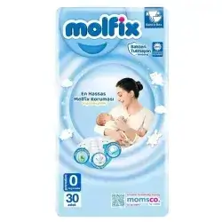 Diapers Molfix Size 0 for (0 - 3 kg) 30 Pieces