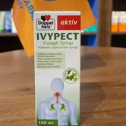 ivypect cough syrup natural expectorant syrup suitable for children above 12 years and adults , helps relirve chesty cough soothes irritations , ivy with orange flavour 100ml