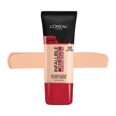 INFALLIBLE Pro-Matte Oil-Free Up To 24HR Foundation 101 CLASSIC IVORY 30ml _ L'OREAL PARIS
