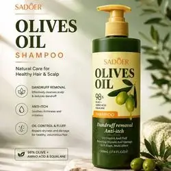 SADOER Olives Oil Dandruff removal Anti-itch Shampoo (500ml)