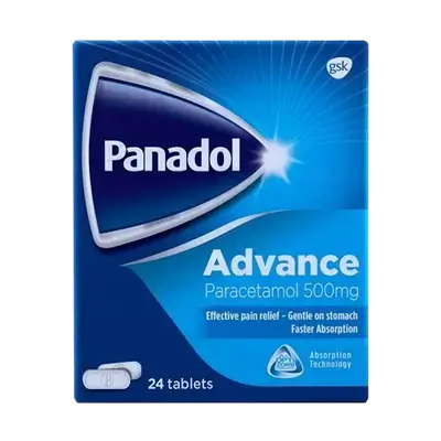 Panadol Advance (Paracetamol 500mg) 24 Tablets _ gsk