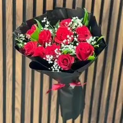Bouquet Of Red 10 Roses Flowers