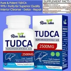 TUDCA 2500MG, TUDCA Supplement, Bile Salts Liver Detox & Cleanse and Gallbladder Clease Health Formula Live, 60 Capsules TUDCA