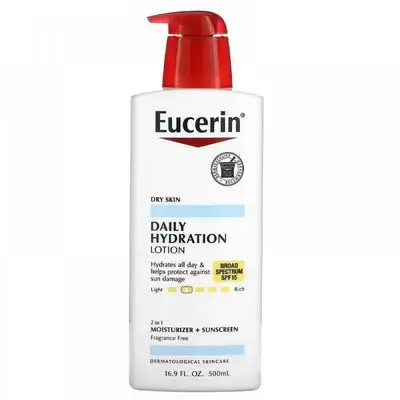 Eucerin Lotion Daily Hydration SPF 15 - 500ml |يوسيرين لوشن للترطيب اليومي بعامل حماية من الشمس 15 - 500 مل
