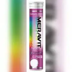 MERAVIT Calcium +vit D 3 20 Effervescent  tablets