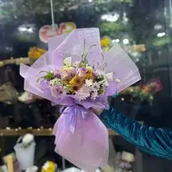 Purple Bouquet Of Flowers