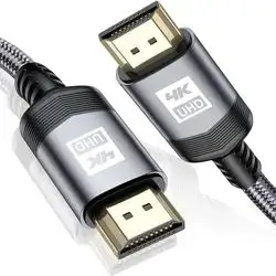 AviBrex 4K HDMI Cable 0.5M, HDMI 2.0 Cable High Speed 18Gbps Nylon Braided HDMI Lead Support 4K@60Hz 2K@144/165Hz,2160p,1080p,3D,HDCP 2.2,ARC Compatible TV,Blu-Ray,PS4/5,Xbox,Projector,Soundbar,PC