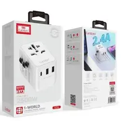 Earldom Fast Usb Wall Charger Fast Charging Travel Adapter, All-in-one Universal Plug Adapter with Dual 10A Fuses