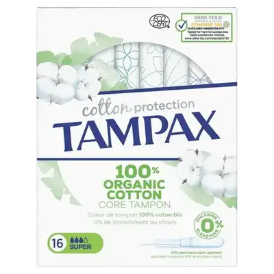 Cotton Protection Super Tampons Applicator 16pieces _ TAMPAX