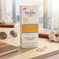 Simple Tinted Mineral Sun Block Cream SPF 50+