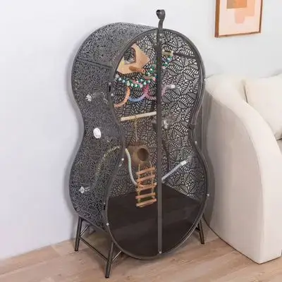 Transparent Guitar Bird Cage